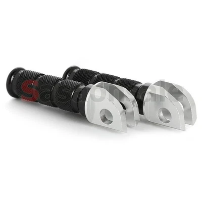 Black CNC Anodized Front Foot Pegs Motorcycle Rider Rest for Kawasaki Ninja ZX-R - Image 1 of 4