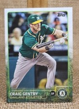 2015 Topps Series 1 Craig Gentry Baseball Card #183 Athletics A's A3