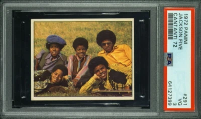 1972 Panini Cantanti 72 #291 Jackson Five / Michael Jackson Card PSA 3 VG GOAT — 第 1/2 张图片