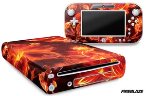 Skin Decal Wrap for Nintendo Wii U Gaming Console & Controller Sticker FIREBLAZE - Picture 1 of 1