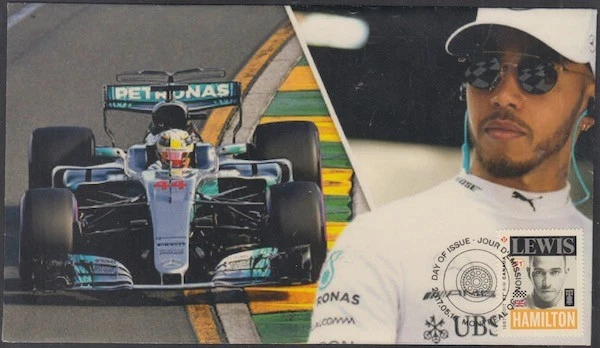CANADA # 2997.3 - FORMULA 1 LEWIS HAMILTON  POSTAGE STAMP on SUPERB ENVELOPE #3 - Image 1 of 1