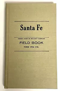 Santa Fe Field Book Engineering Form 1926 Standard Blank Pages - Picture 1 of 4