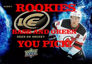 2023-24 Cubierta Superior Hockey ICE Rookies Base, Verde y PRL Tú eliges tu Tarjeta RC - Imagen 1 de 55