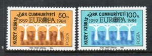CIPRIOTA TURCA MNH 1984 SG148-149 EUROPA - Foto 1 di 1