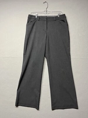 Pantalones Worthington Mujer 12 Gris Calce Moderno Frente Plano Vestido Pantalones Pantalón Foto 1 de 4