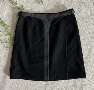 Robert Rodriguez Black Wool Knee Length Aline Skirt size 8 - Picture 1 of 6