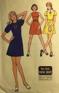 VINTAGE 1972 'STYLE' CLASSIC RAISED WAIST DRESS PATTERN 3600 12 34"  - Picture 1 of 2