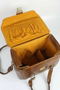 Leather Vintage Camera Bag with Camera Case - Picture 1 of 11