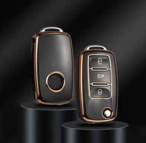 Funda protectora premium para llave de coche Cover alto brillo VW Skoda Seat - Imagen 1 de 1