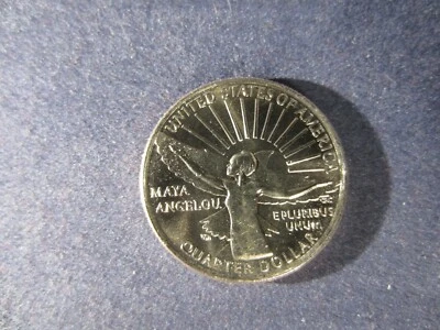 1-2022-P CLAD AMERICAN WOMAN Quarters MAYA ANGELOU - MS BU -  U.S. MINT ROLL - Image 1 of 4