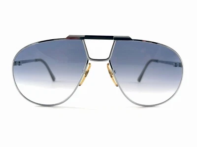 NEW VINTAGE CHRISTIAN DIOR MONSIEUR AVIATOR SILVER FRAME  SUNGLASSES 80S AUSTRIA - Image 1 of 4