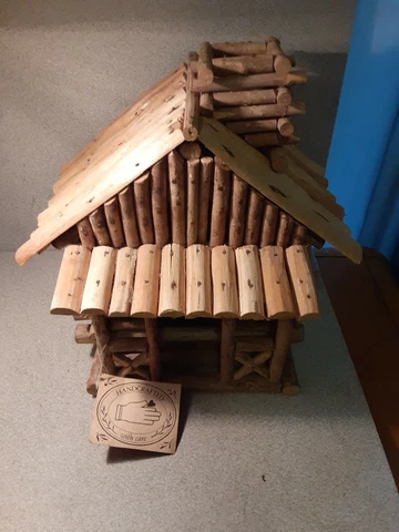 Log Cabin by midwest 12 inches high handcrafted Cover