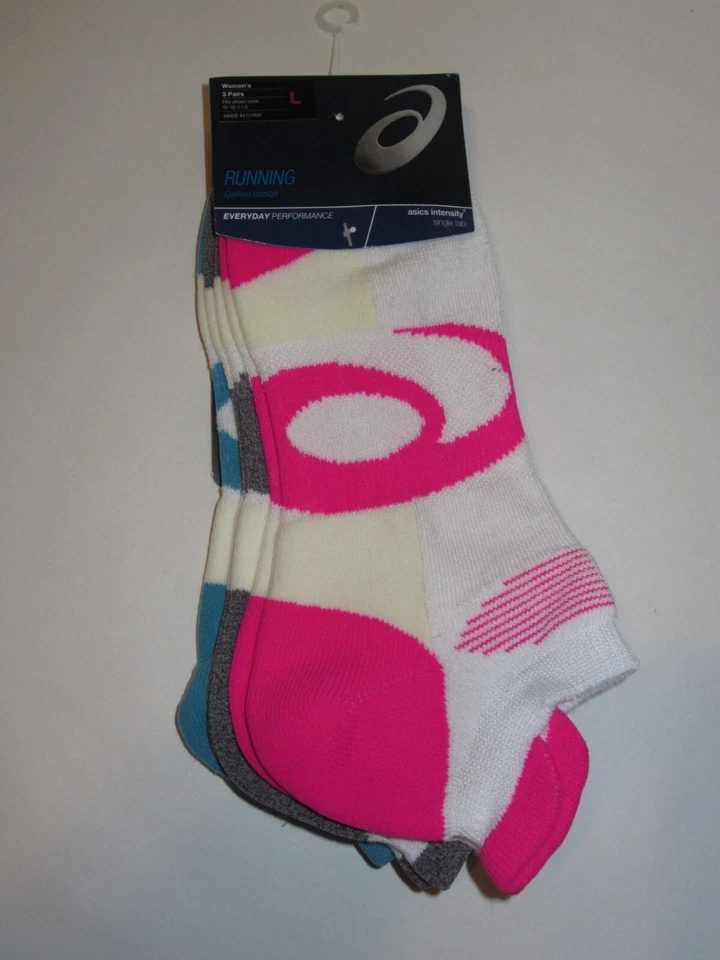 Calcetines para correr ASICS Intensity Single Tab No Show para mujer L (10-11,5) ¡NUEVOS! Pack de 3 Foto 1 de 3