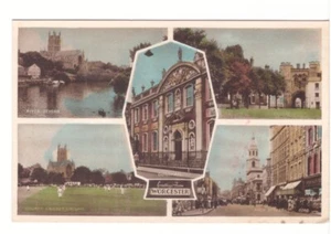 Worcester Worcestershire, England Vintage Multiview Postkarte 5 Ansichten - Bild 1 von 2