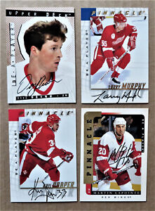 Red Wings 4 Certified Signed cards : D Brown,L Murphy, K Draper, M Lapointe