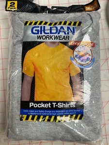 Gildan WorkWear Dry Blend Cotton Pocket T-Shirts size 3X 2 pack NEW - Picture 1 of 3