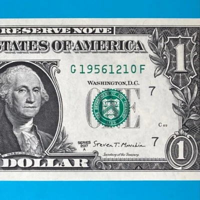 1956 December 10 : G 19561210 F $1 One Dollar Bill BIRTHDAY *UNC* - Image 1 of 4