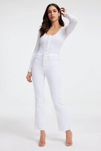 Good American New Womens Size 16 White Good Curve Straight Jeans - Picture 1 of 7