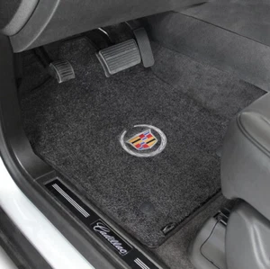 LOGO Lloyd Mats Velourtex EBONY Front Floor Mats for CTS-V Coupe 2011 - 2015 - Picture 1 of 13