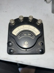Vintage Weston Instruments Corp. Gauge Amperes Volts D. C. Model 280 ~ Steampunk - Picture 1 of 5