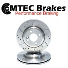 Volkswagen Polo Classic 1.6 95-01 Front Brake Discs Drilled Grooved 256mm Volkswagen Polo