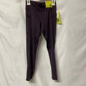All In Motion Leggings Girl's Size M Dark Violet Purple Side Pockets NWT New - Picture 1 of 7
