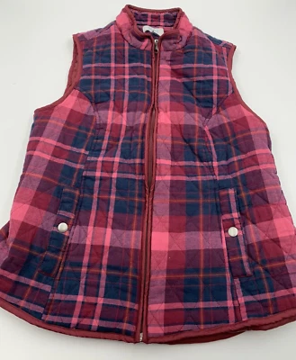 Womens Quilted Vest Sz Small Croft & Barrow Plaid Winter Ski Snowboard - Image 1 of 4