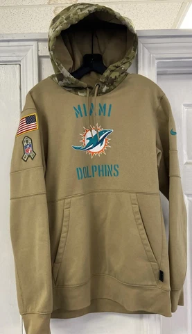 Miami Dolphins Nike Salute to Service USA Flag Hoodie Sweatshirt Men’s M GUC Cover