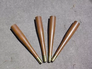 Vintage Set of 4 Mid Century Modern Solid Walnut Tapered Furniture Legs - Picture 1 of 6