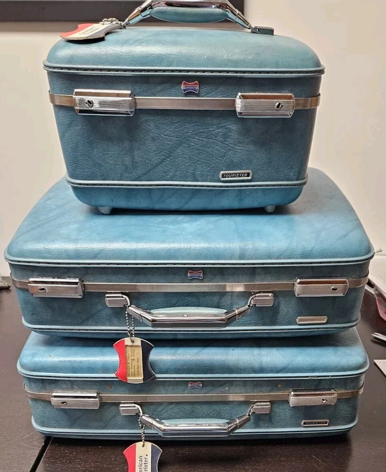 Equipaje vintage American Tourister de 3 piezas con llaves originales e instrucciones  Foto 1 de 4