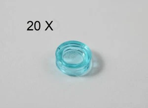 LEGO® Trans-Light Blue Tile Round 1 x 1 Part 98138 - Picture 1 of 6