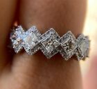Halo Wedding Band Ring Princess Cut Simulated Diamond In 14k White Gold Plated