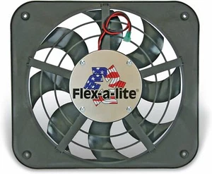 Flex-A-Lite 105400 (111) 12" Lo-Profile S-Blade Electric Puller Fan , Black - Picture 1 of 1