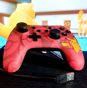 Red Pikachu Wired Controller PowerA Pokemon Branded for Nintendo Switch [Tested] - Picture 1 of 4
