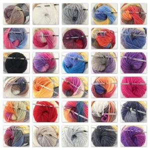 1Ball x 50g Soft Multi-Color Chunky DIY Hand-Woven Knitting Scores Wool Yarn - Picture 1 of 47
