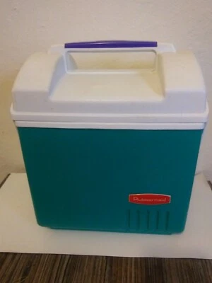 Caja de almuerzo Rubbermaid Sidekick botón pulsador mini enfriador verde azulado paquete de 6 EE. UU. Foto 1 de 4