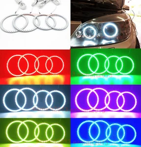 RGB halo ring for Benz W204 C350 C63 C300 08-11 Bi Xenon BT APP Flash DRL Flash - Picture 1 of 19