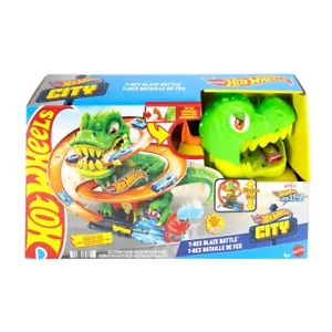 Hot Wheels City T-Rex Blaze Battle Playset - Picture 1 of 6