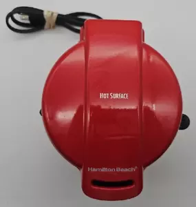 Hamilton Beach Breakfast Sandwich Maker Red Quick 5 Min Breakfast 25476 - Picture 1 of 9
