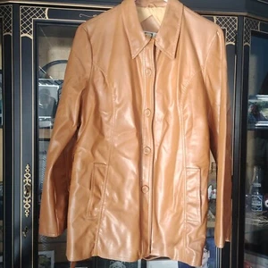 Vintage 70s Ambassador Womens Button Waist Tie Jacket Size L Rain Coat - Picture 1 of 6