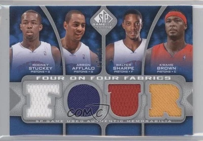 2009 SP Game Used Four on Fabrics /99 Jamaal Tinsley Brandon Rush Danny Granger - Image 1 of 2