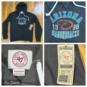 NWT Forty Seven Brand ’47 1998 Arizon Diamondbacks Throwback Hoodie Mens Medium - Picture 1 of 9