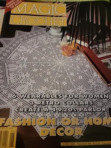 Magic Crochet Magazine June 1995 Needlecraft Fashion Home Decor - Picture 1 of 24