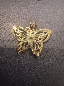Filigraner Schmetterling Charm Anhänger 14k Gelbgold 1gramm  - Bild 1 von 5