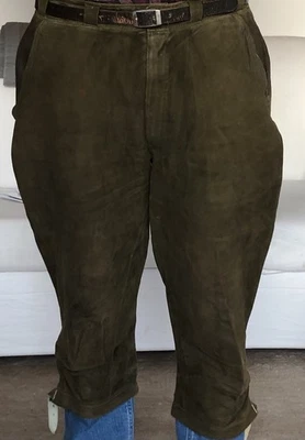 Lederhose Knickerbocker Herren Gr.50 dunkelgrün Vintage - Bild 1 von 4