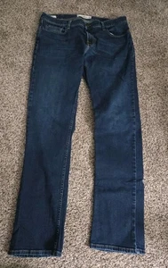 Pantalones de mezclilla Hollister para hombre talla 36x36 ajustados rectos Epic Flex bonito lavado oscuro - Imagen 1 de 7