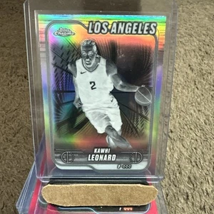 2025 Topps Chrome Basketball Kawhi Leonard Negative Refractor LA Clippers #120 - Picture 1 of 2