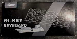 RK61 RK Royal Kludge 60% Wired Gaming Keyboard Red Switch Black Hot Swappable - Picture 1 of 5