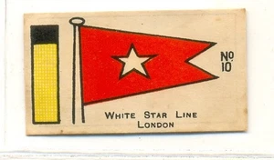 1920-40 MORROW Flags & Funnels Card 10 - White Star Line LONDON - Bild 1 von 2