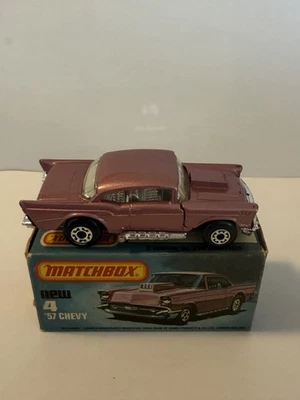 #4 Lesney Matchbox - 57 Chevy in pink with original box - image 1 of 4